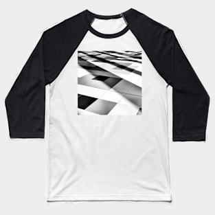 black and white tile geometry Baseball T-Shirt